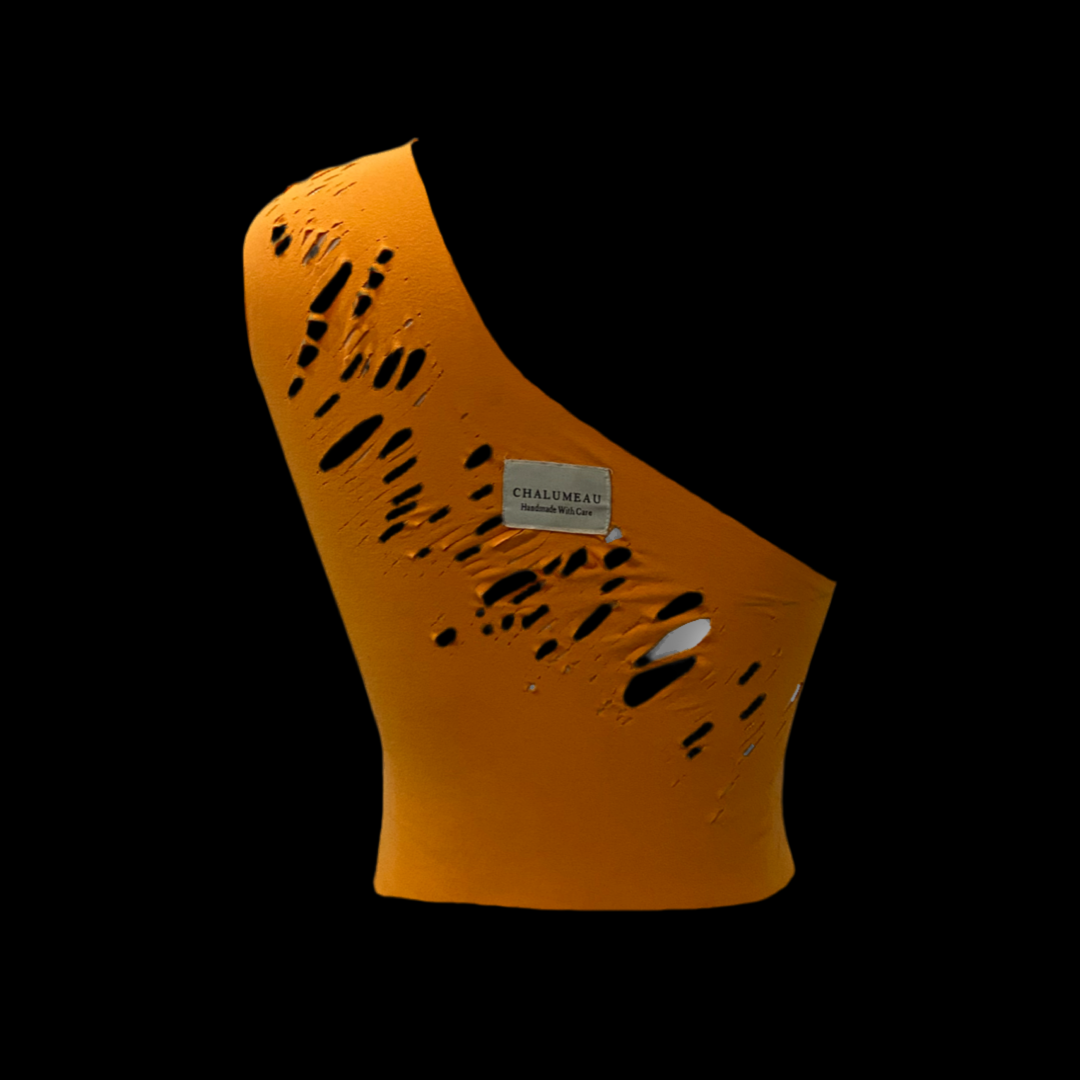 Cutout One Shoulder Crop Top