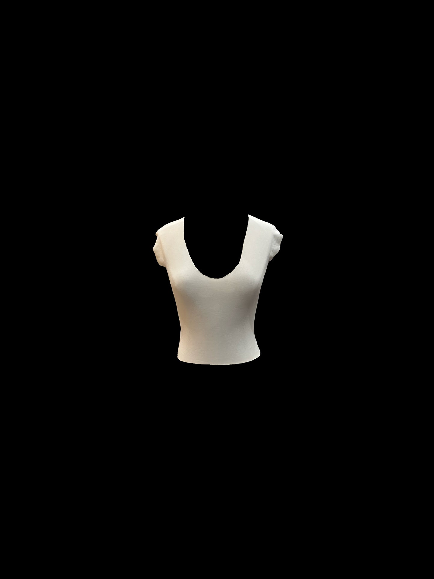 Deep Scoop-Neck Basic Top