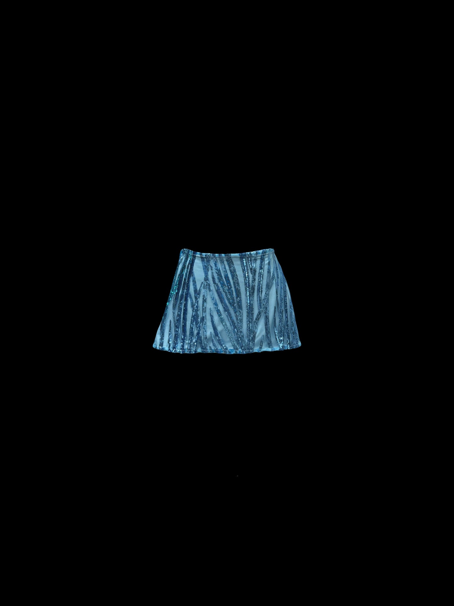 Mini Blue Sequins Skirt