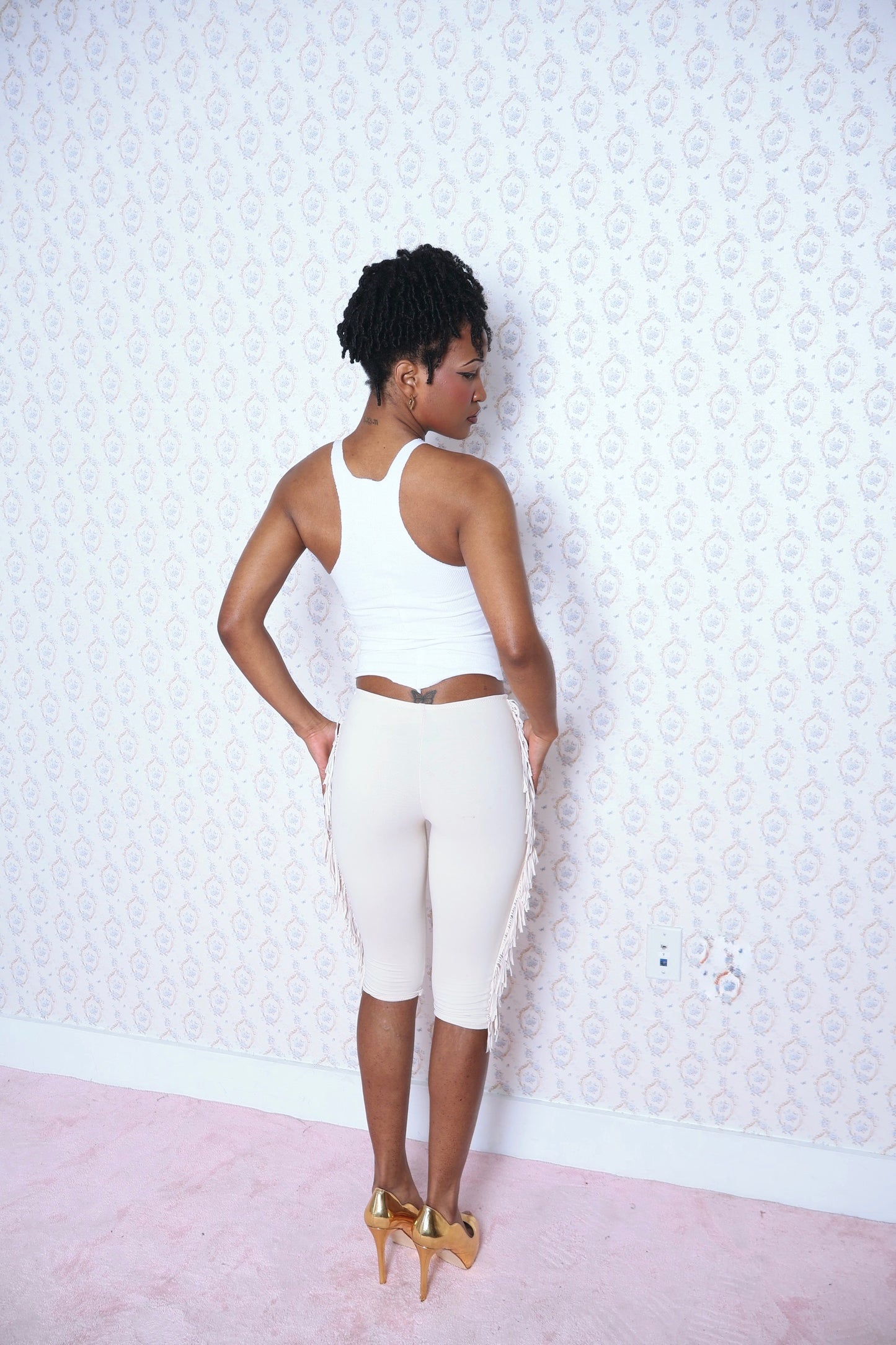 Fringe Knit Capri