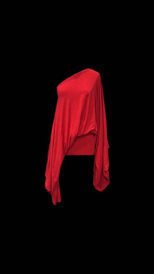 Red Batwing Dress