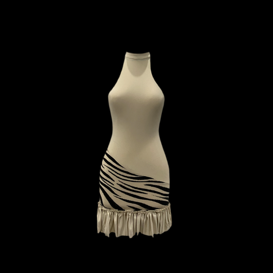Ms. Risqué Backless Halter Mini Dress